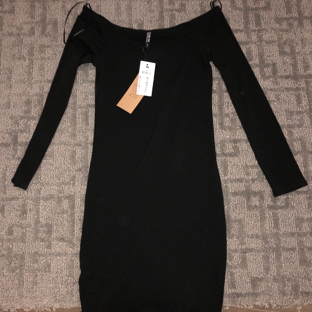 Long sleeve and off shoulder dress